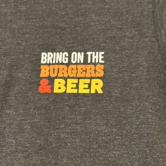 Burgers Beer BBQ Tee Shirt - Picture 2 of 6